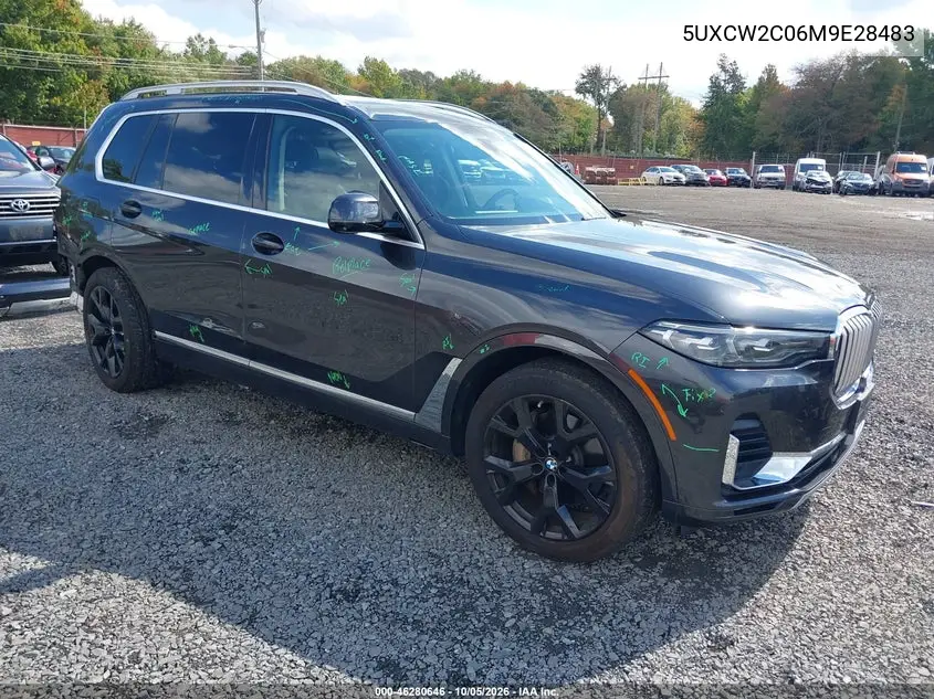 BMW X7 2021, VIN 5UXCW2C06M9E28483