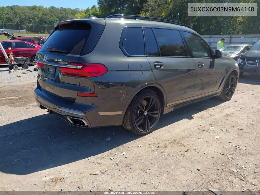 2022 BMW X7 VIN 5UXCX6C03N9M64148 — фото 4