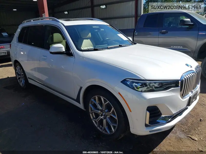 BMW X7 2022, VIN 5UXCW2C08N9L67961