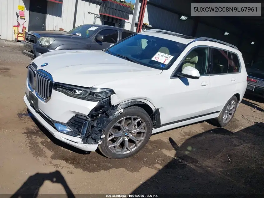 2022 BMW X7 VIN 5UXCW2C08N9L67961 — фото 2