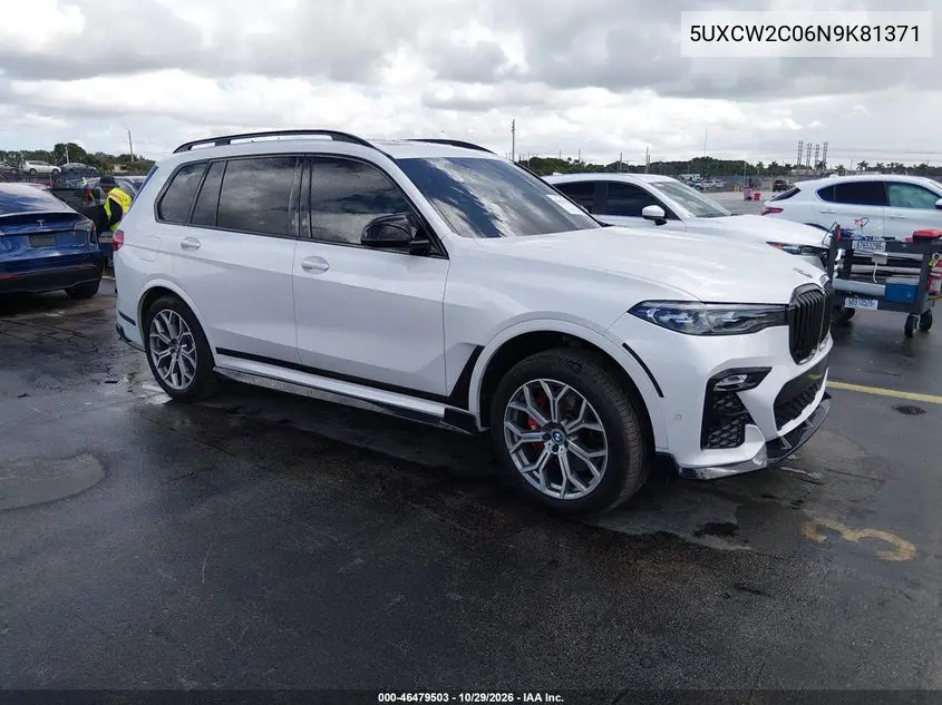 BMW X7 2022, VIN 5UXCW2C06N9K81371