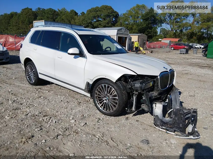 BMW X7 2023, VIN 5UX23EM05P9R88484