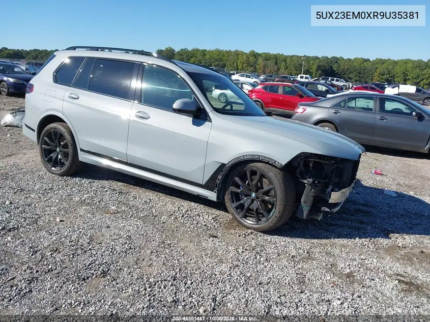 BMW X7 2024, VIN 5UX23EM0XR9U35381