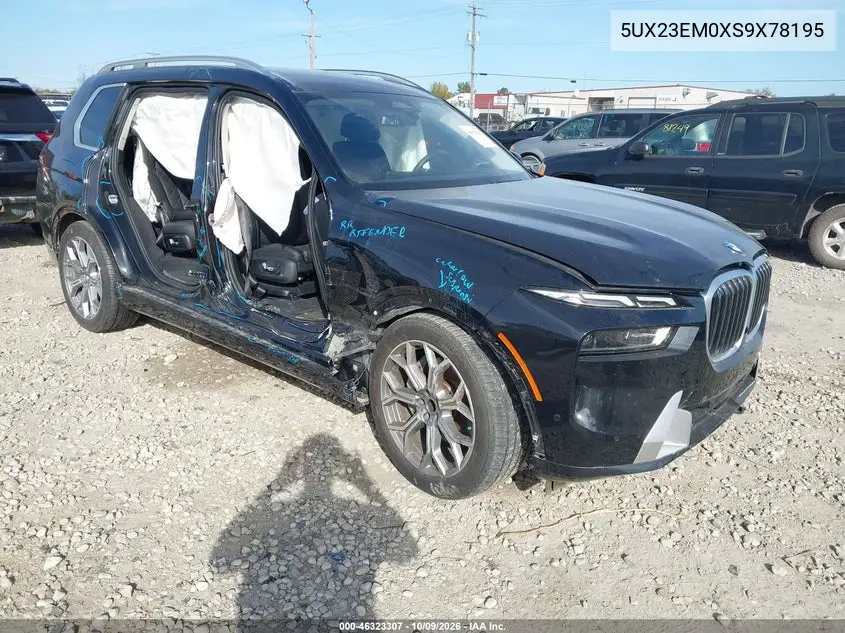 BMW X7 2025, VIN 5UX23EM0XS9X78195