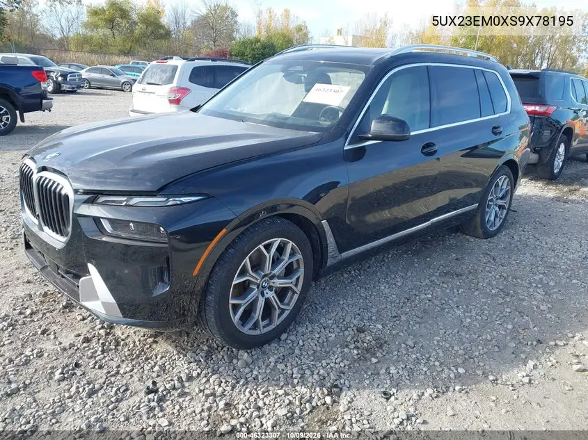 2025 BMW X7 VIN 5UX23EM0XS9X78195 — фото 2
