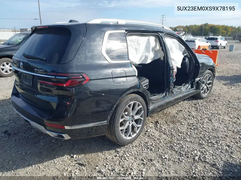 2025 BMW X7 VIN 5UX23EM0XS9X78195 — фото 4