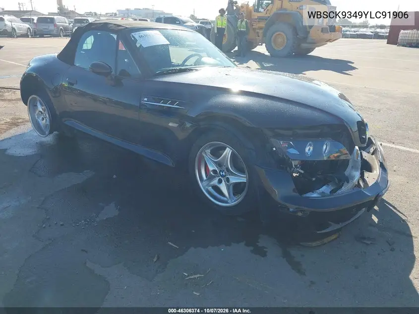 BMW Z3 2000, VIN WBSCK9349YLC91906