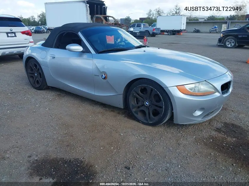 BMW Z4 2003, VIN 4USBT53473LT22949