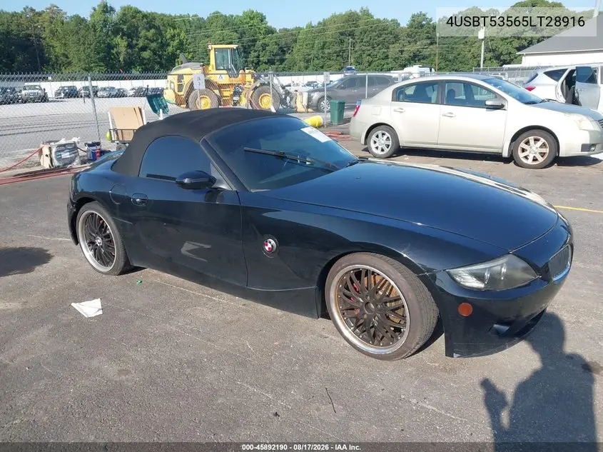 BMW Z4 2005, VIN 4USBT53565LT28916