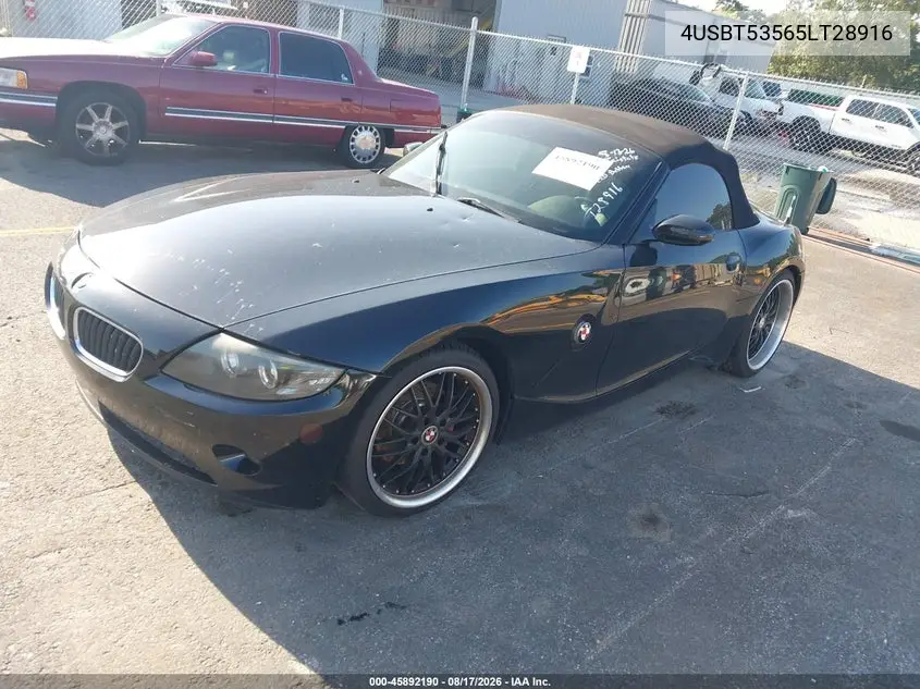 2005 BMW Z4 VIN 4USBT53565LT28916 — фото 2