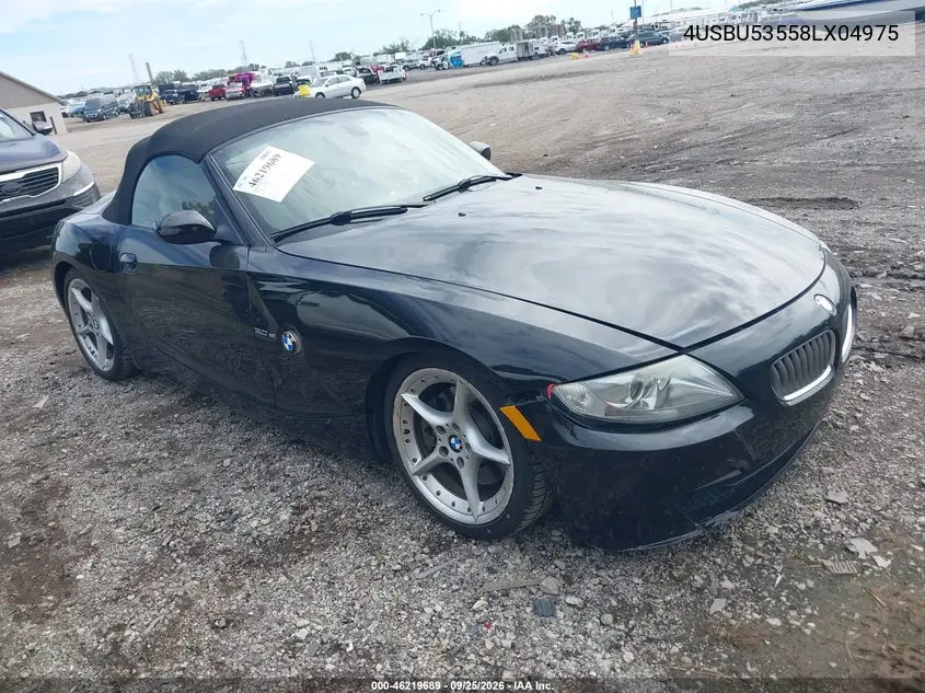 BMW Z4 2008, VIN 4USBU53558LX04975