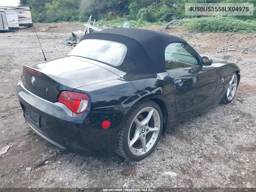 2008 BMW Z4 VIN 4USBU53558LX04975 — фото 4