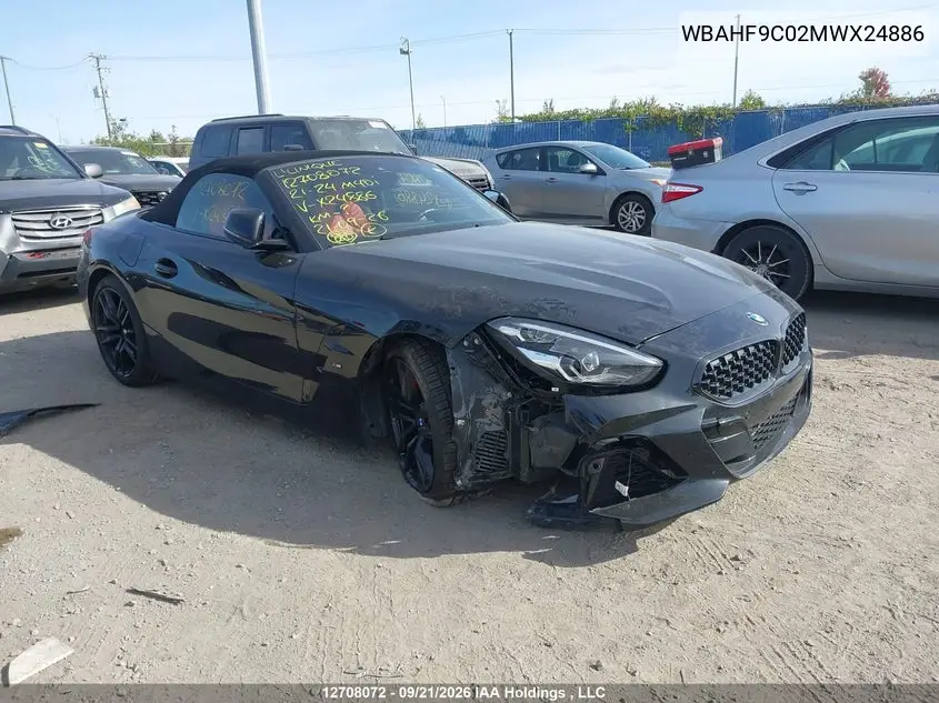 BMW Z4 2021, VIN WBAHF9C02MWX24886