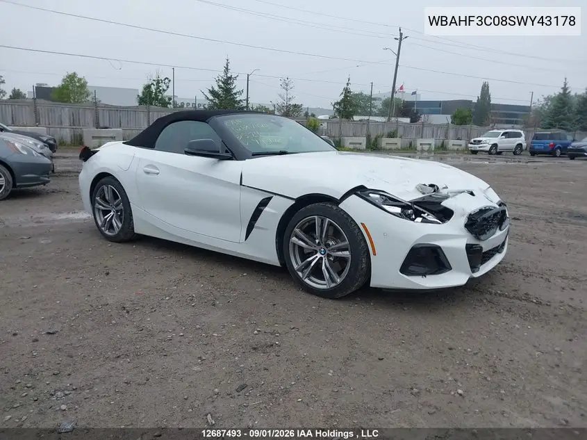 BMW Z4 2025, VIN WBAHF3C08SWY43178