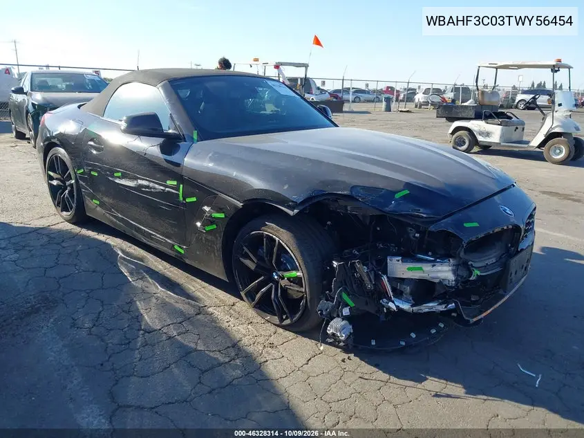 BMW Z4 2026, VIN WBAHF3C03TWY56454