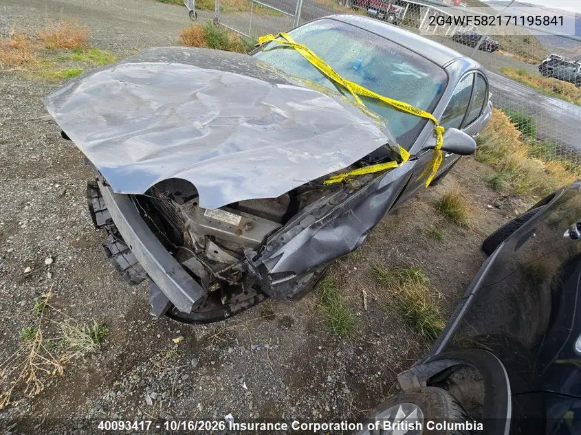 2007 BUICK ALLURE VIN 2G4WF582171195841 — фото 2