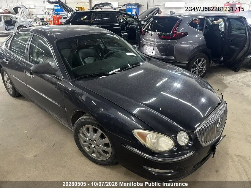 BUICK ALLURE 2008, VIN 2G4WJ582281231715