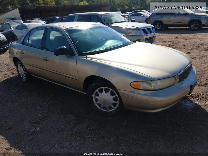 BUICK CENTURY 2004, VIN 2G4WS52J841165839