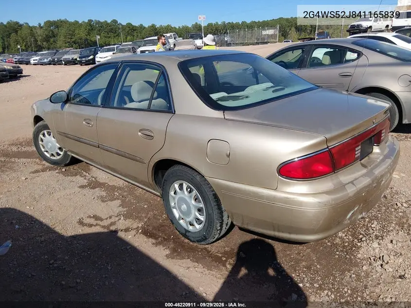2004 BUICK CENTURY VIN 2G4WS52J841165839 — фото 3