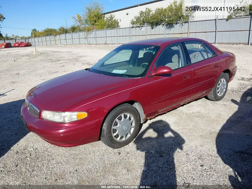 2004 BUICK CENTURY VIN 2G4WS52JX41195442 — фото 2