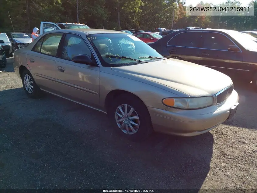 BUICK CENTURY 2004, VIN 2G4WS52J041215911