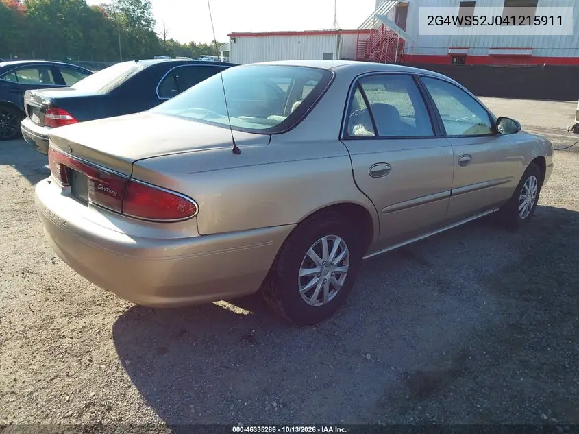 2004 BUICK CENTURY VIN 2G4WS52J041215911 — фото 4