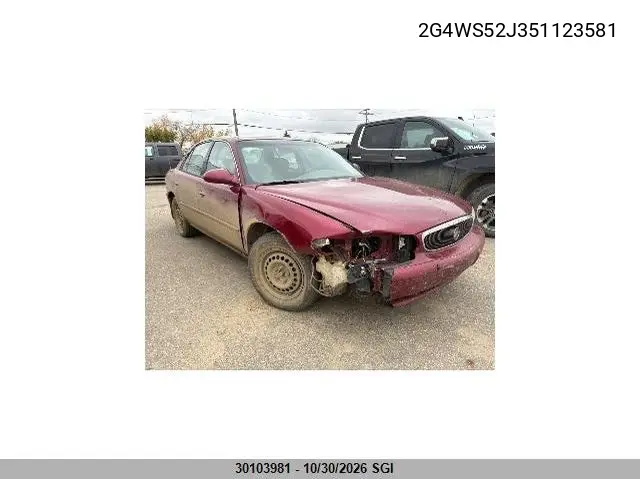 BUICK CENTURY 2005, VIN 2G4WS52J351123581