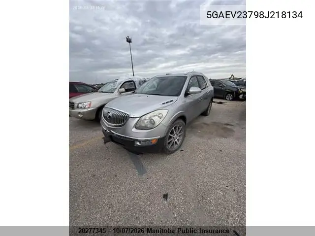 2008 BUICK ENCLAVE VIN 5GAEV23798J218134 — фото 2