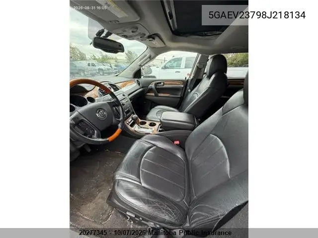 2008 BUICK ENCLAVE VIN 5GAEV23798J218134 — фото 5