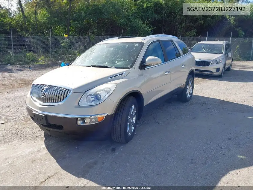 2008 BUICK ENCLAVE VIN 5GAEV23728J227192 — фото 2