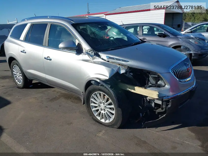 BUICK ENCLAVE 2008, VIN 5GAER23788J278135
