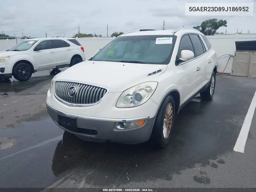 2009 BUICK ENCLAVE VIN 5GAER23D89J186952 — фото 2