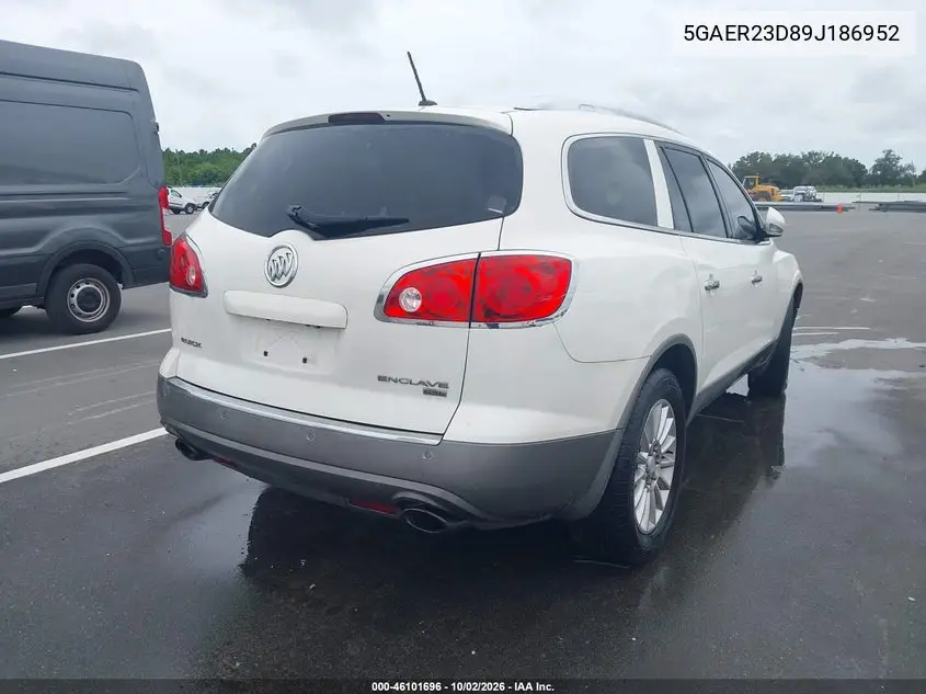 2009 BUICK ENCLAVE VIN 5GAER23D89J186952 — фото 4