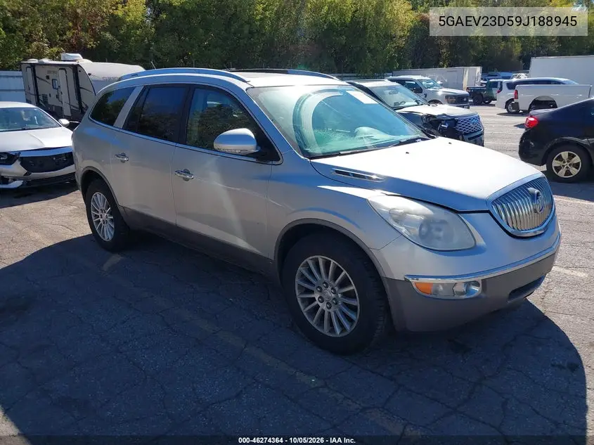 BUICK ENCLAVE 2009, VIN 5GAEV23D59J188945