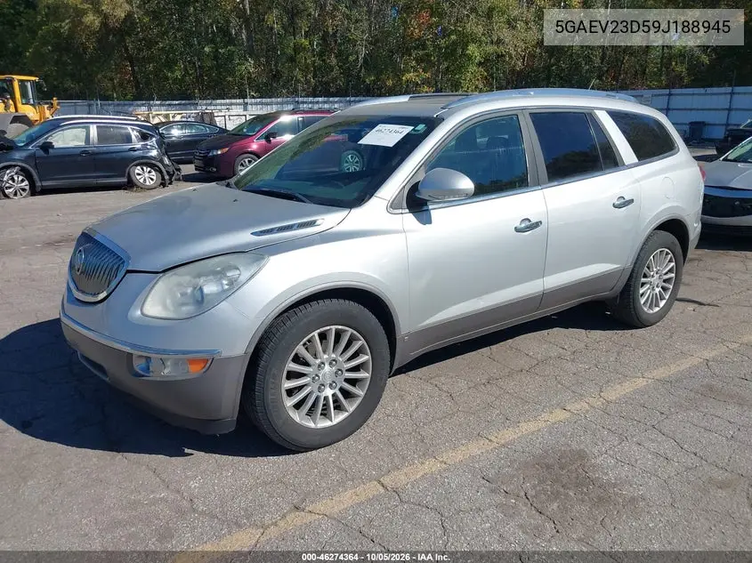 2009 BUICK ENCLAVE VIN 5GAEV23D59J188945 — фото 2