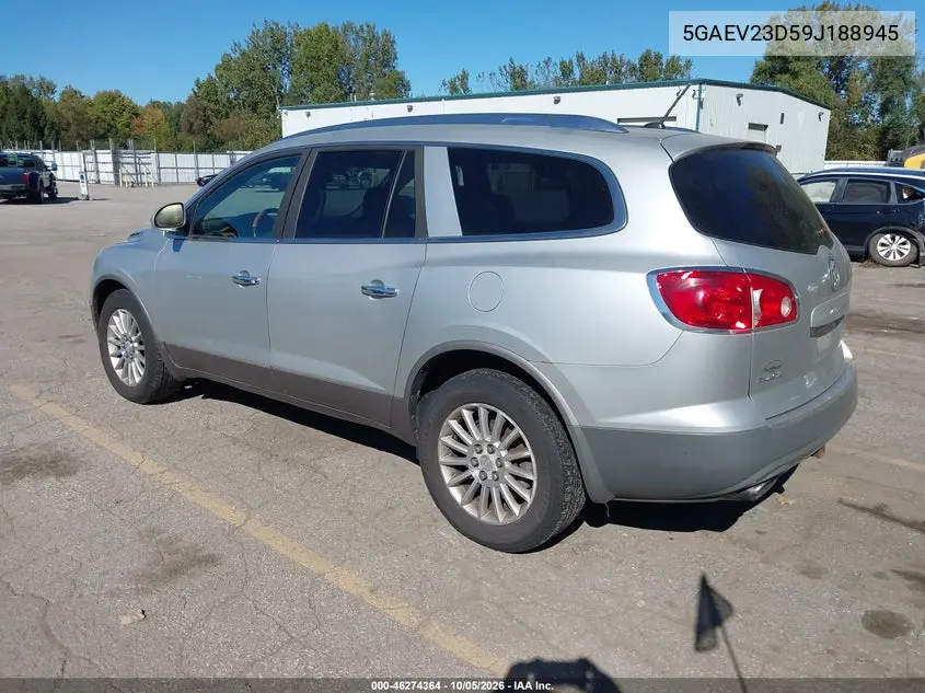 2009 BUICK ENCLAVE VIN 5GAEV23D59J188945 — фото 3