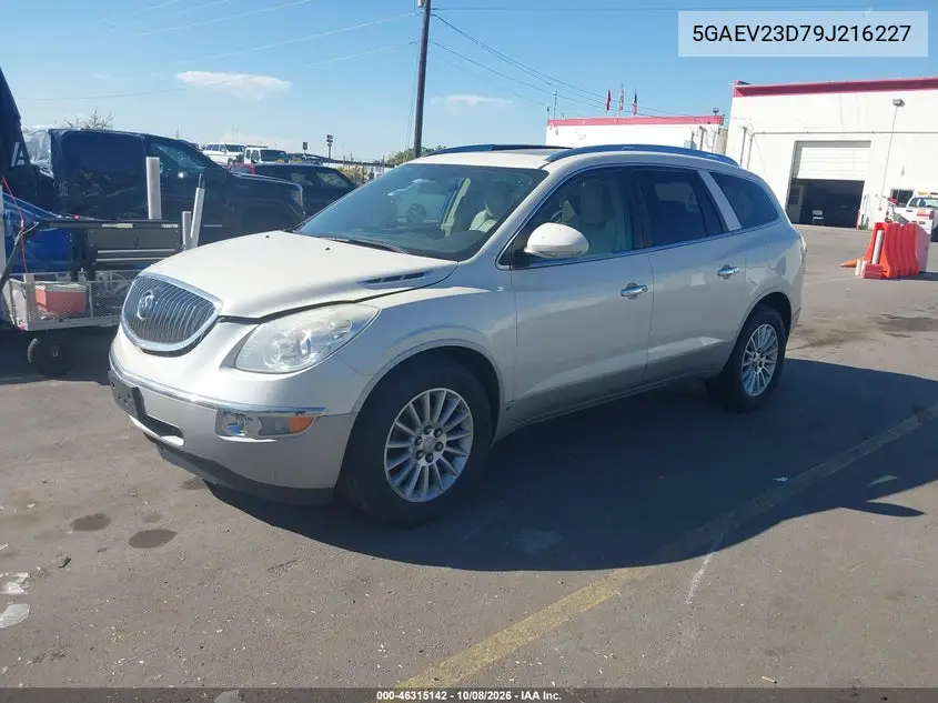 2009 BUICK ENCLAVE VIN 5GAEV23D79J216227 — фото 2