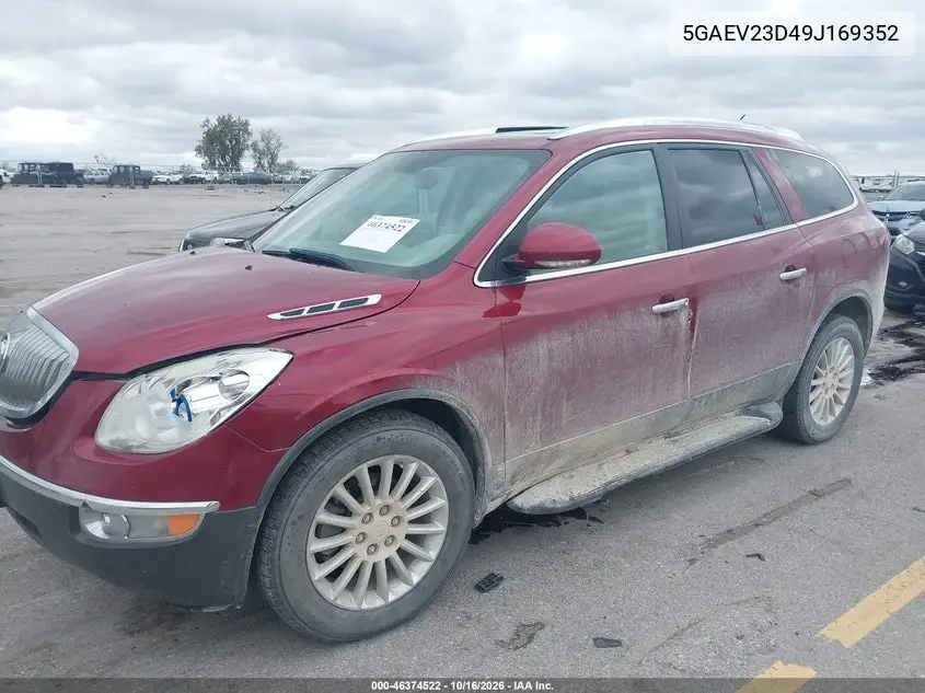 2009 BUICK ENCLAVE VIN 5GAEV23D49J169352 — фото 2