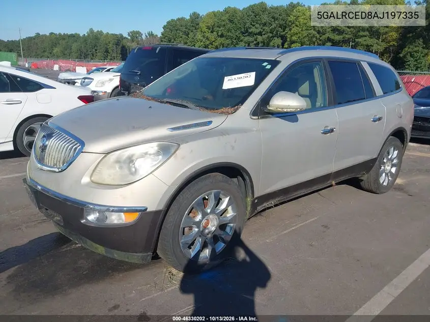 2010 BUICK ENCLAVE VIN 5GALRCED8AJ197335 — фото 2