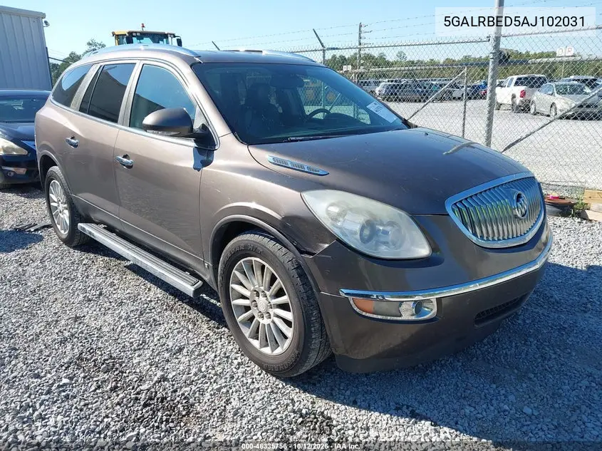 BUICK ENCLAVE 2010, VIN 5GALRBED5AJ102031