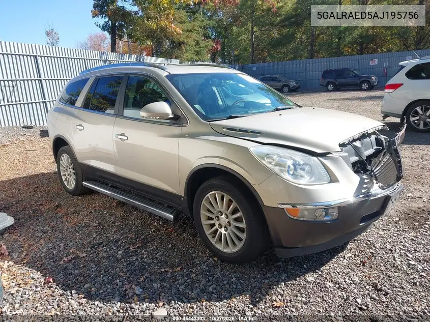 BUICK ENCLAVE 2010, VIN 5GALRAED5AJ195756