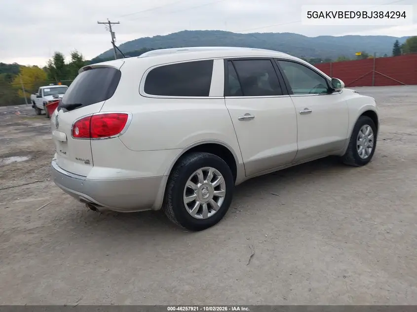 2011 BUICK ENCLAVE VIN 5GAKVBED9BJ384294 — фото 4
