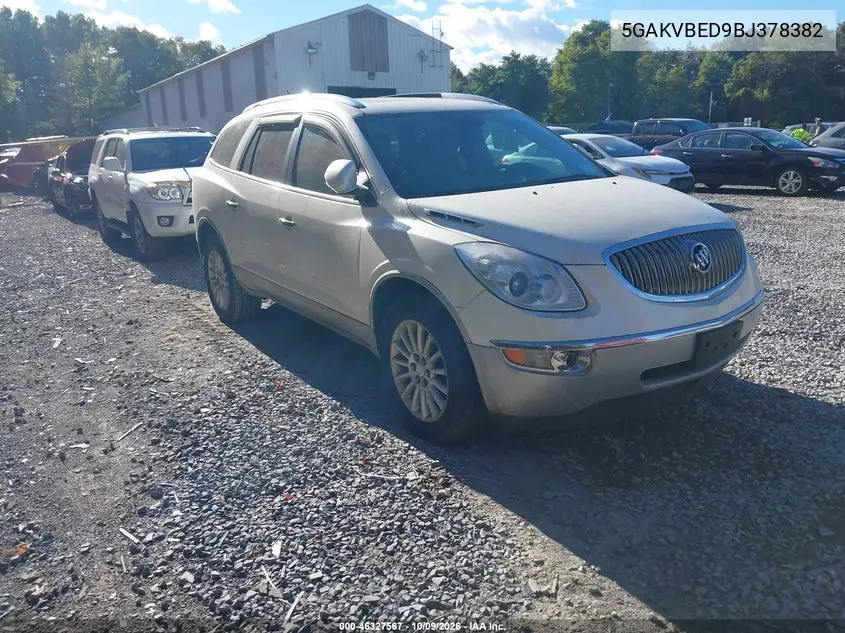 BUICK ENCLAVE 2011, VIN 5GAKVBED9BJ378382