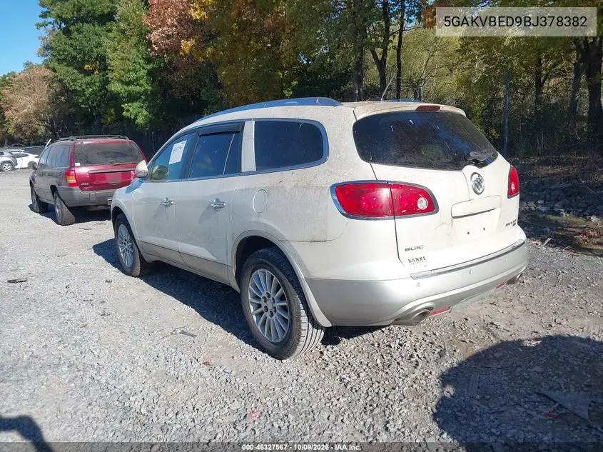 2011 BUICK ENCLAVE VIN 5GAKVBED9BJ378382 — фото 3