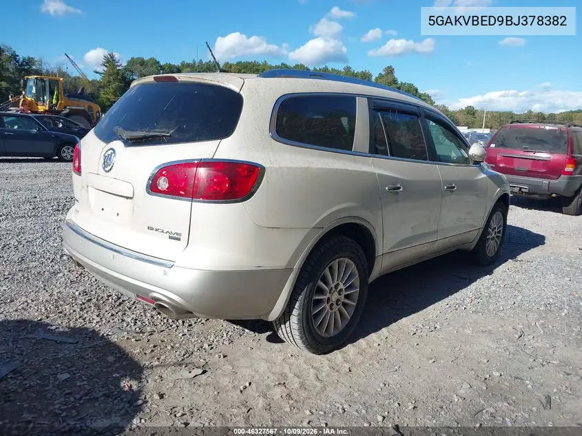 2011 BUICK ENCLAVE VIN 5GAKVBED9BJ378382 — фото 4