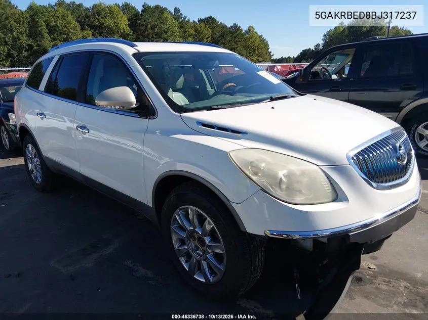 BUICK ENCLAVE 2011, VIN 5GAKRBED8BJ317237