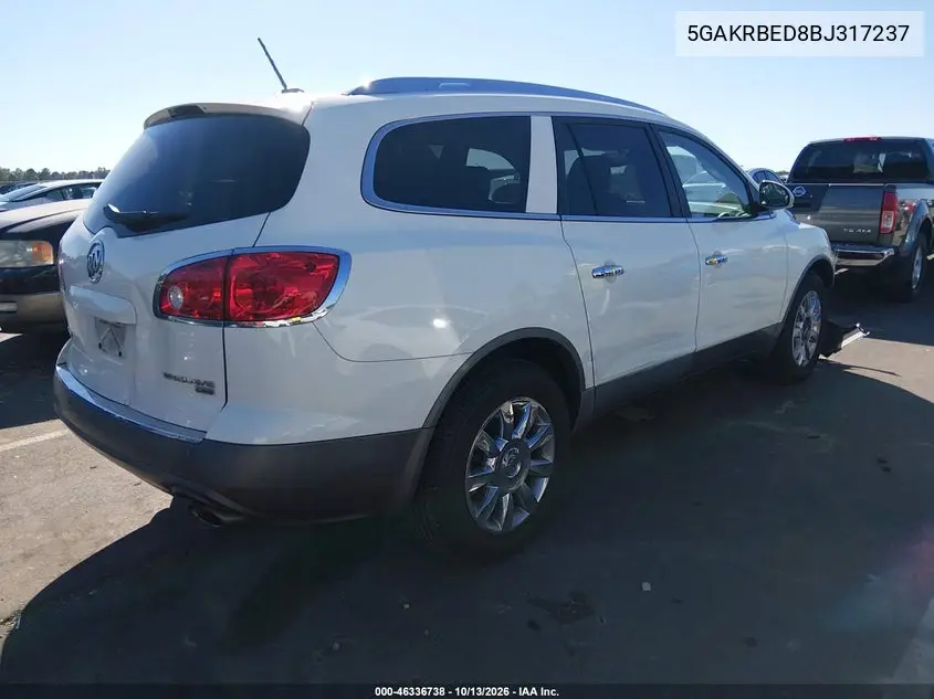 2011 BUICK ENCLAVE VIN 5GAKRBED8BJ317237 — фото 4