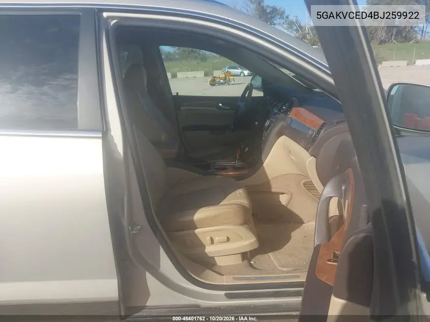 2011 BUICK ENCLAVE VIN 5GAKVCED4BJ259922 — фото 5
