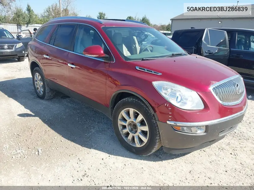 BUICK ENCLAVE 2011, VIN 5GAKRCED3BJ286839