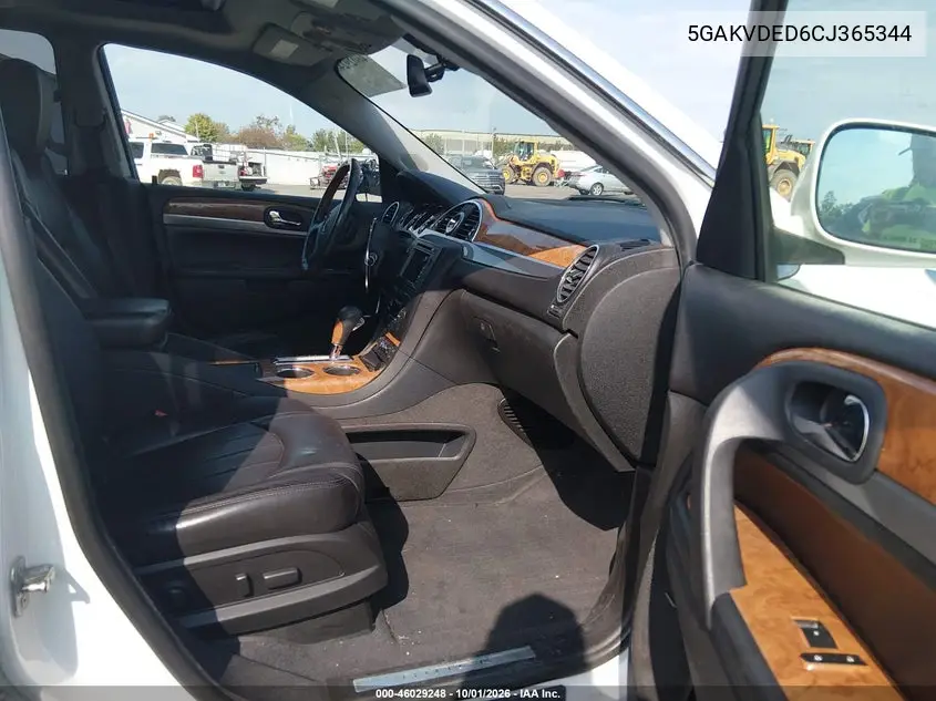 2012 BUICK ENCLAVE VIN 5GAKVDED6CJ365344 — фото 5